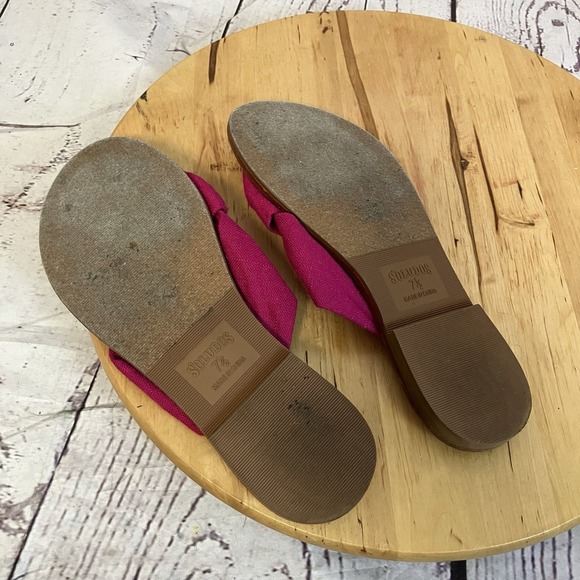 Soludos Shoes Womens Size 7.5 Pink Knotted Slide Sandal Slip on Resort‎ - Picture 5 of 6